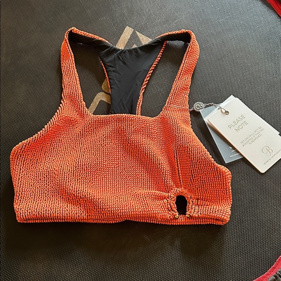 Bombshell Sportswear Other - Neon Nights Crop Tank Bikini Mango Blaze